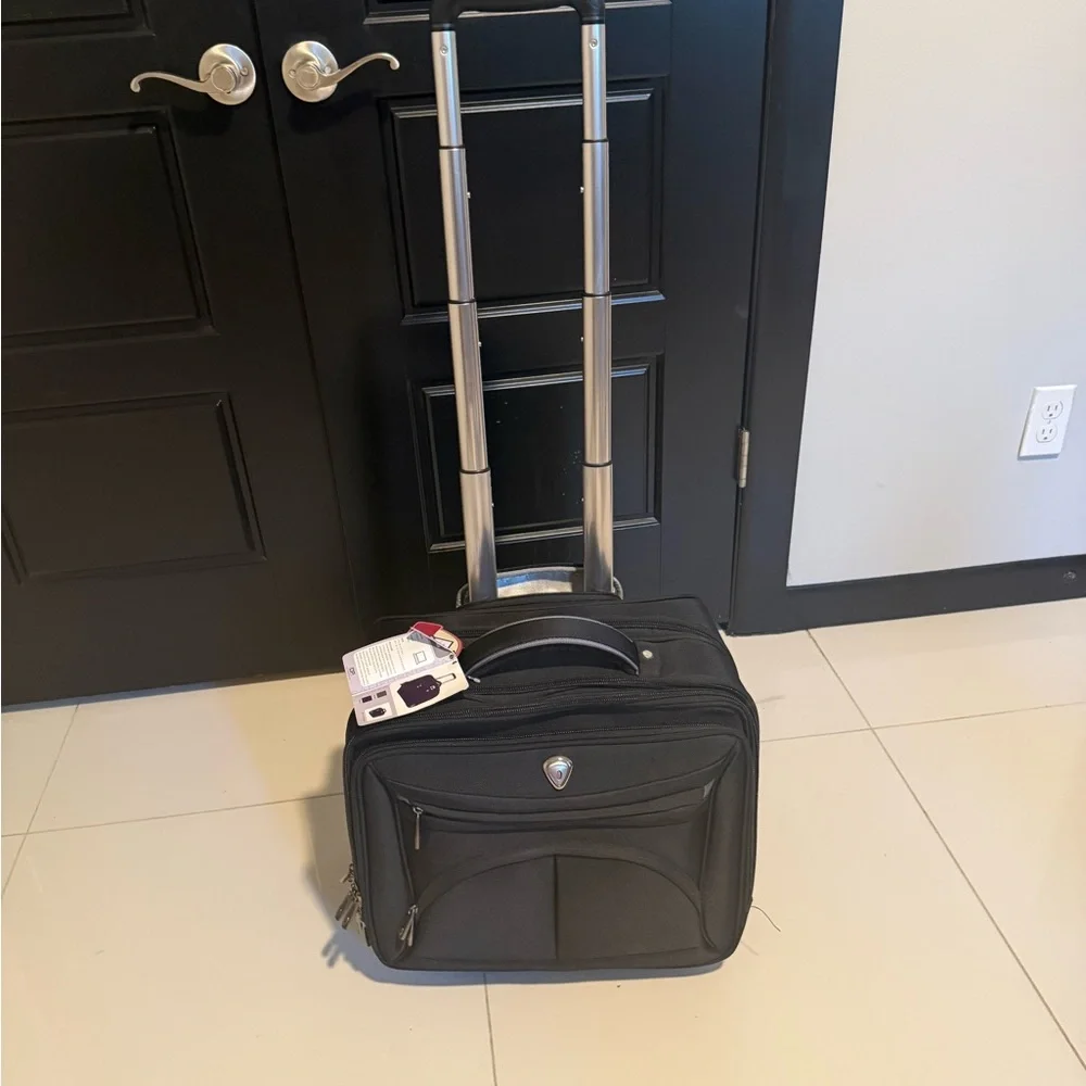 Black Rolling Briefcase
